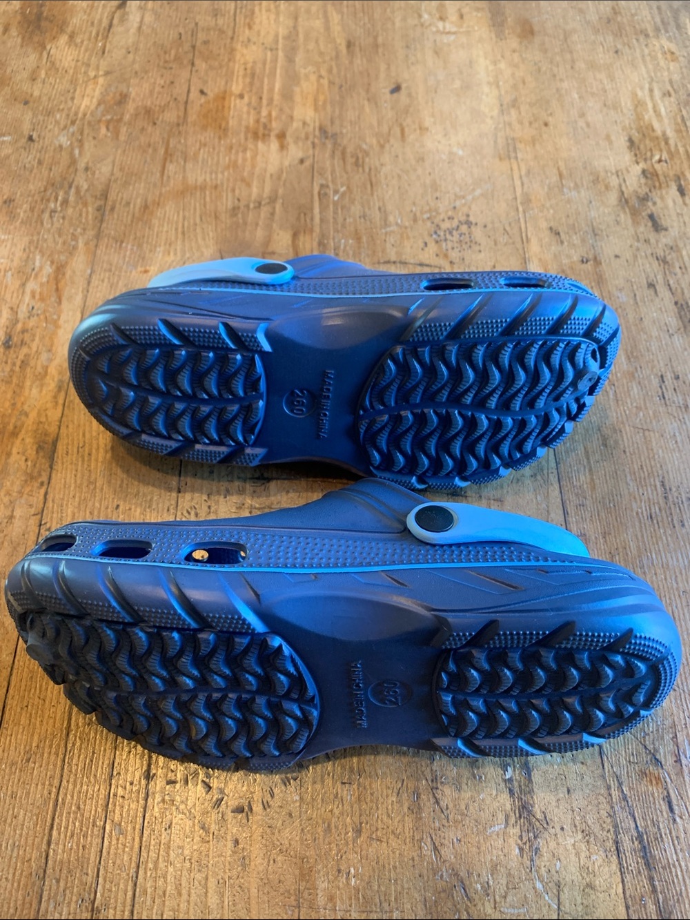 Navy Blue Slip-On Clog Sandals - Picture 12 of 16